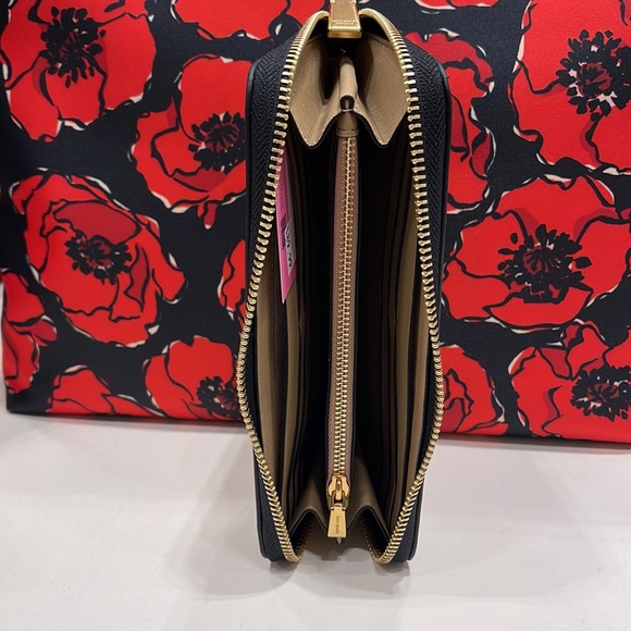 Kate Spade Morgan Colorblocked Zip-around Continental Wallet Cafe Mocha 
NWT - Picture 9 of 16